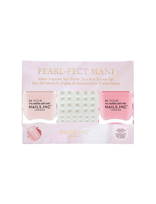 Nail Polish Duo And Sticker Set - Pearl-Fect Mani