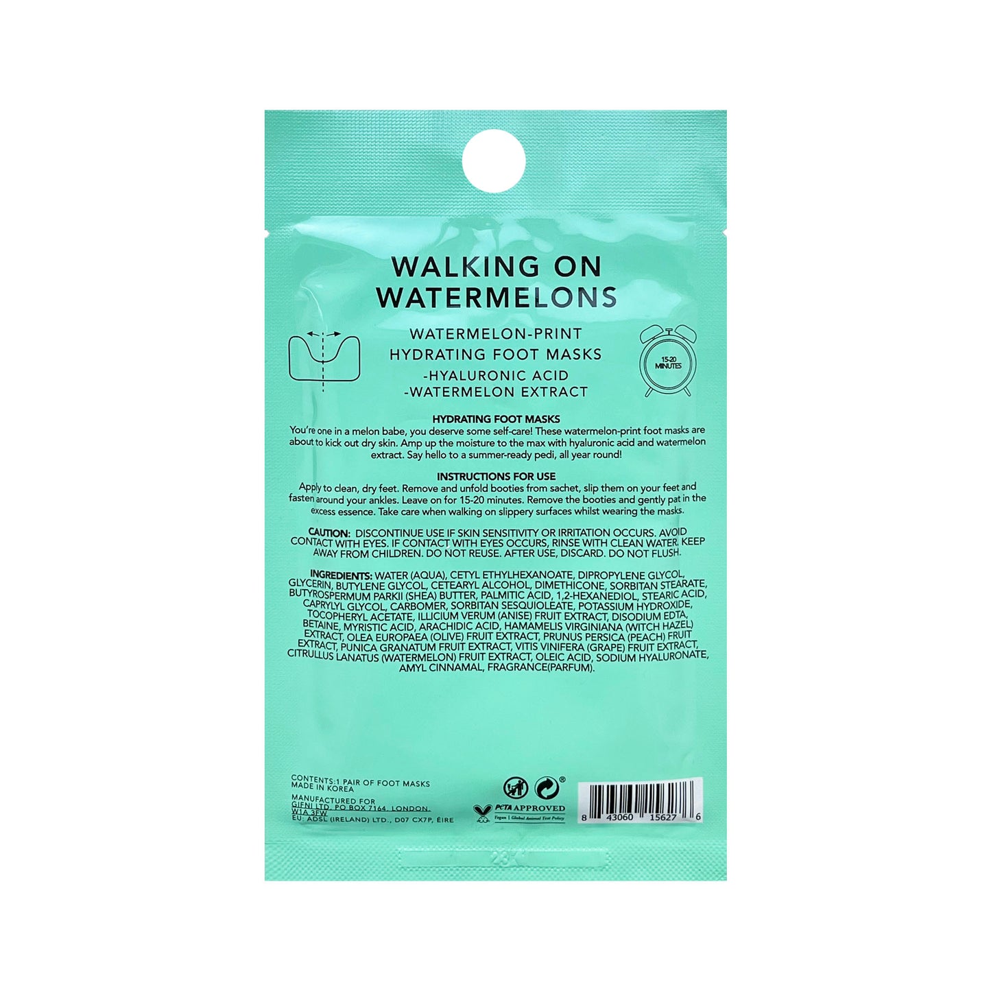 Walking On Watermelons Foot Mask 18ml