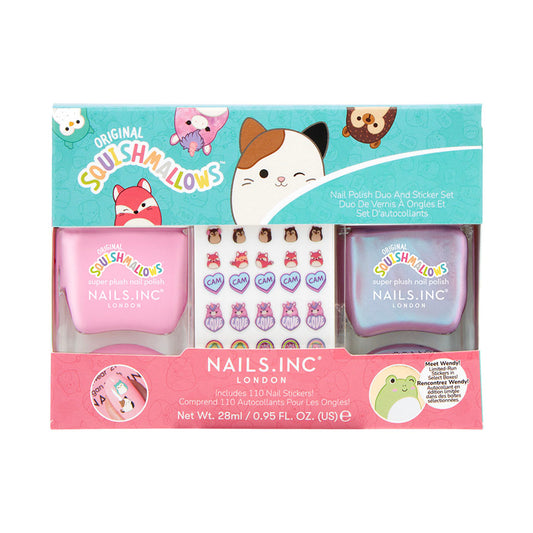 Nail Polish Duo And Sticker Set - Squishmallows Collectible