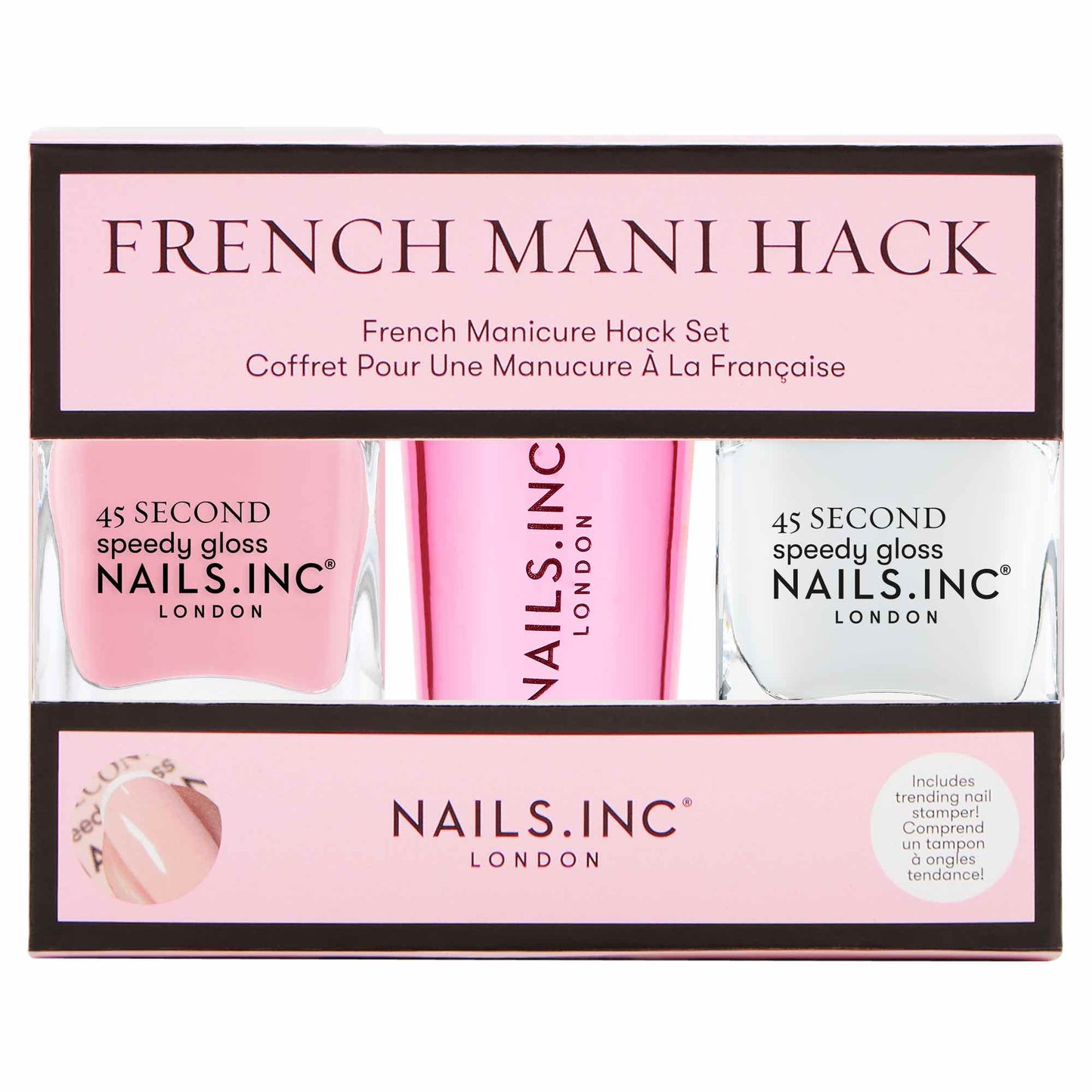 Nail Polish Duo And Tool Set - French Mani Hack