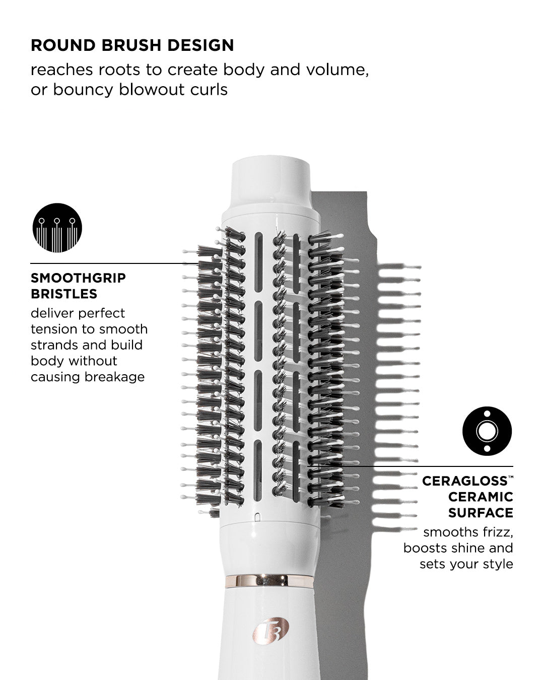 T3 AireBrush one-step smoothing and volumising hair dryer brush